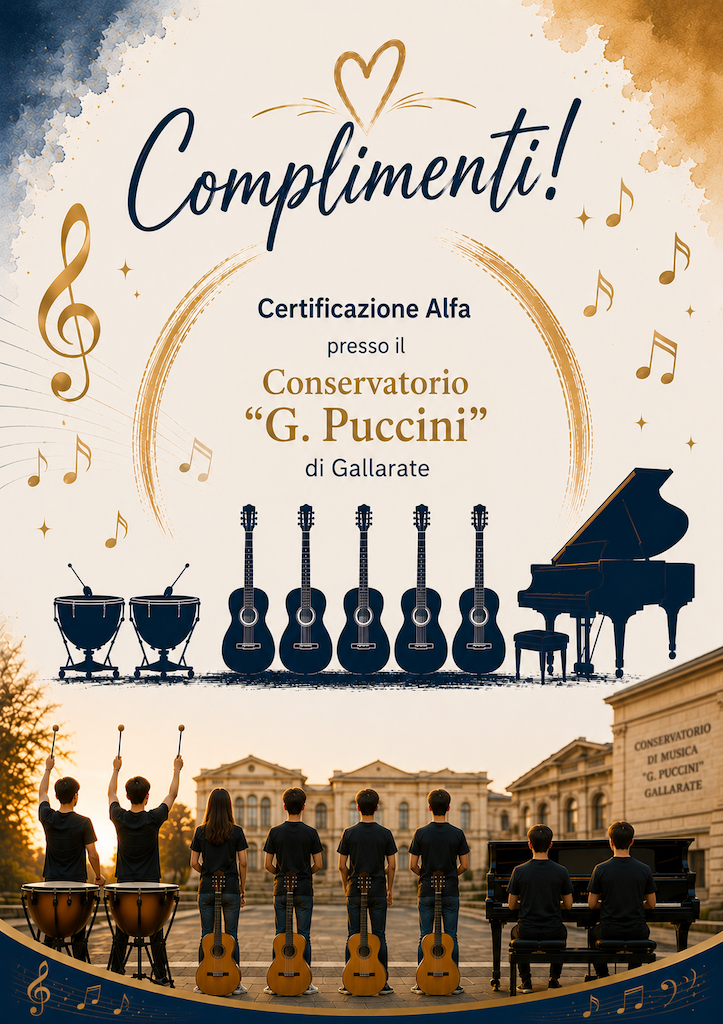 Certificazione Alfa presso il Conservatorio 